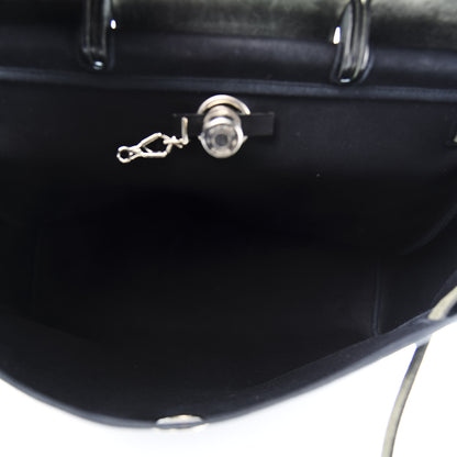 Hermes Toile Vache Calfskin Herbag 39 MM Black 6 of 19