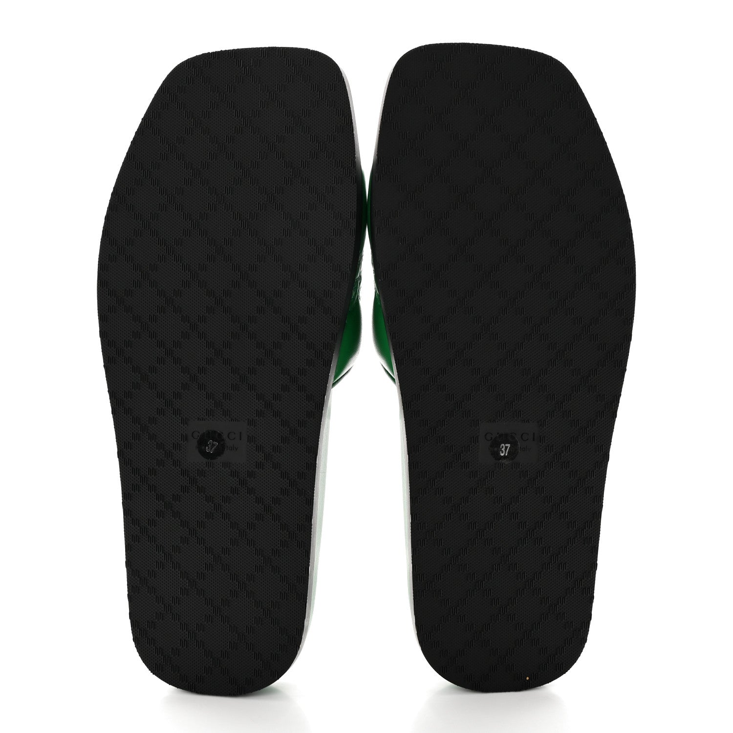 Gucci Nappa GG Matelasse Flat Slide Sandals 37 New Shamarock 5 of 12