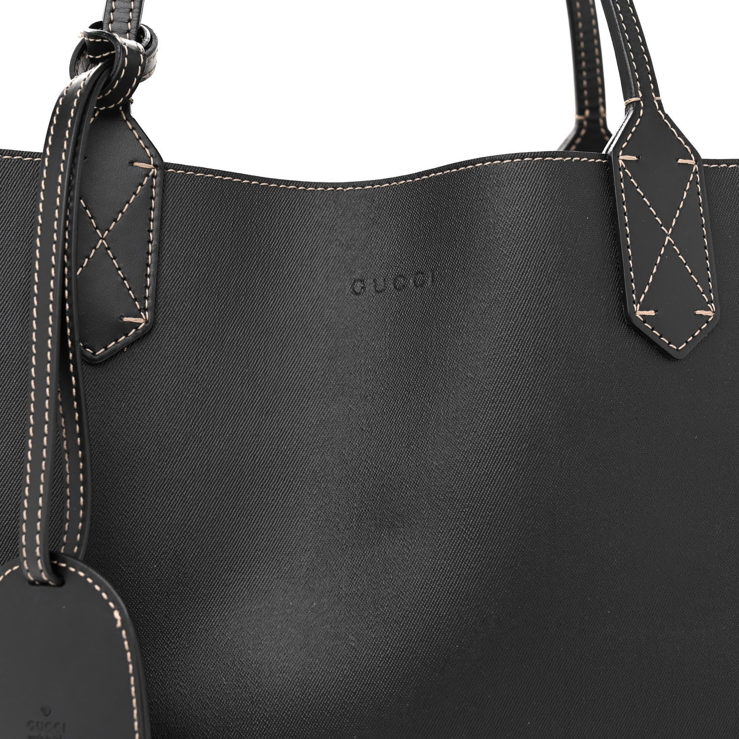 Gucci Calfskin GG Supreme Monogram Medium Reversible Tote Black 11 of 18