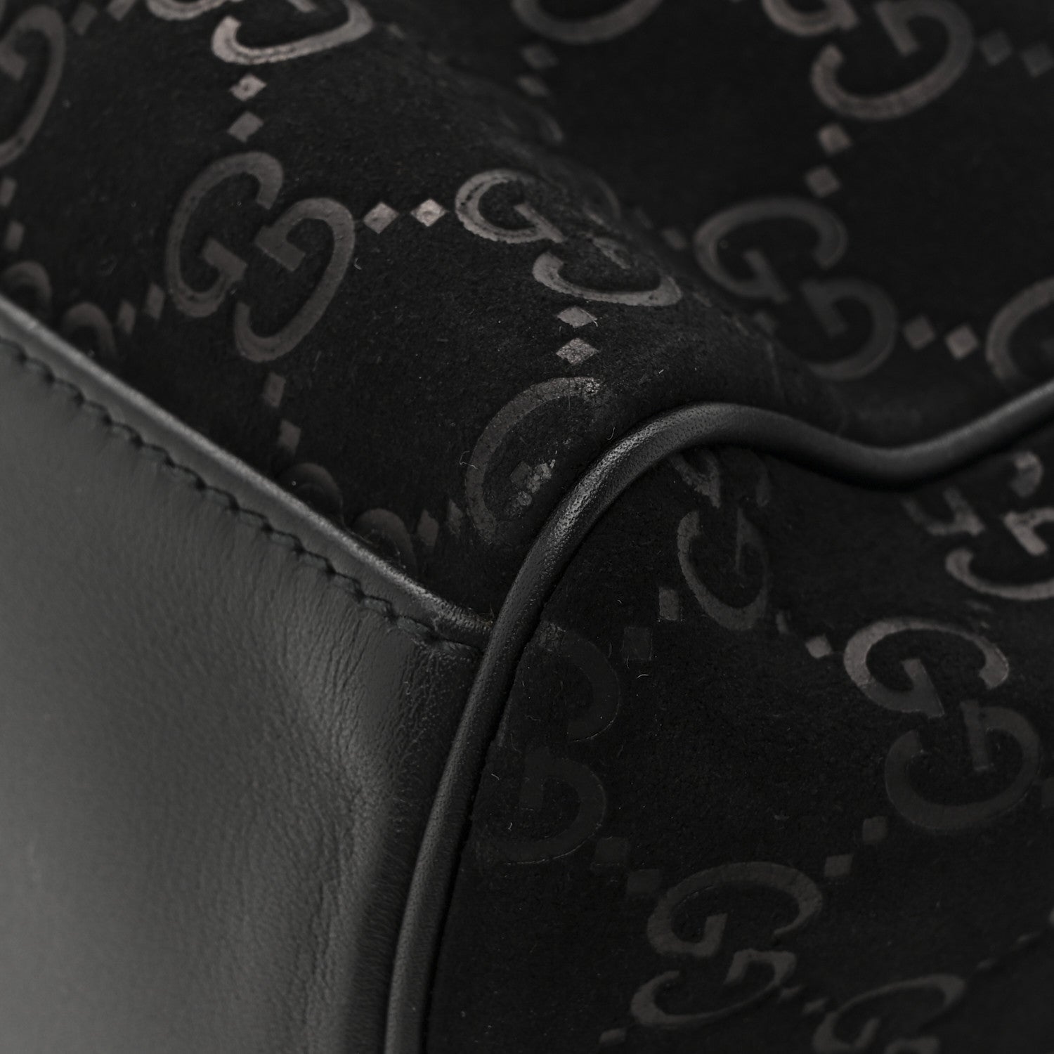 Gucci Guccissima Suede Charmy Boston Black 12 of 12