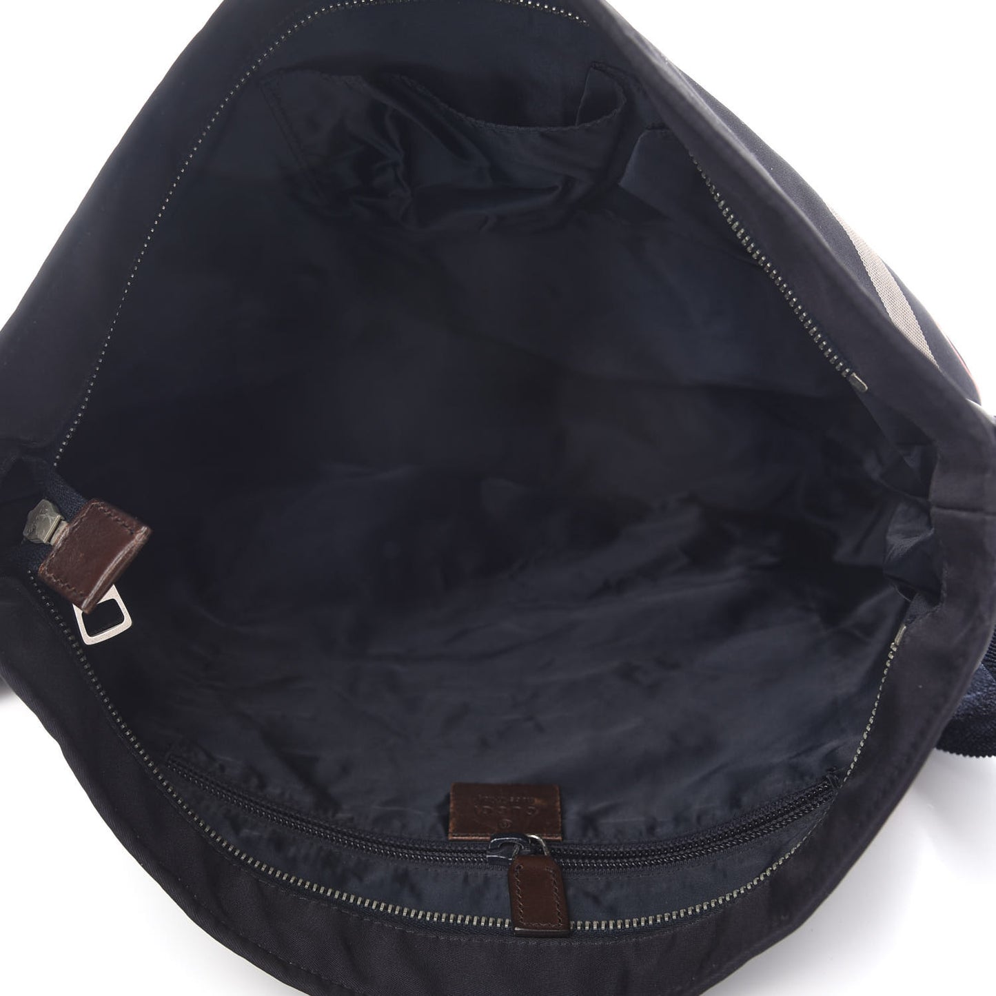 Nylon Diamante Medium Flat Messenger Bag Navy