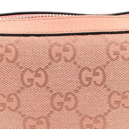 Gucci GG Supreme Monogram Textured Calfskin Web Mini Ophidia Half Moon Hobo Rose Pink 7 of 10