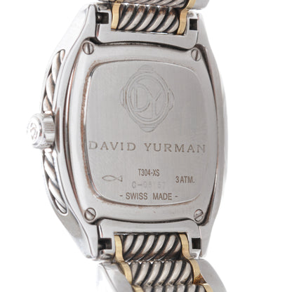David Yurman Stainless Steel 18K Yellow Gold Mother of Pearl 25mm Thoroughbred Quartz Watch 6 of 9