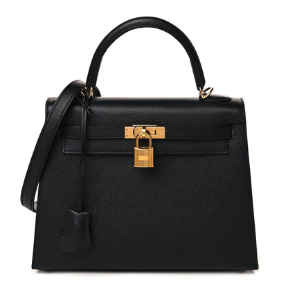 Hermes Epsom Kelly Sellier 25 Black 1 of 10