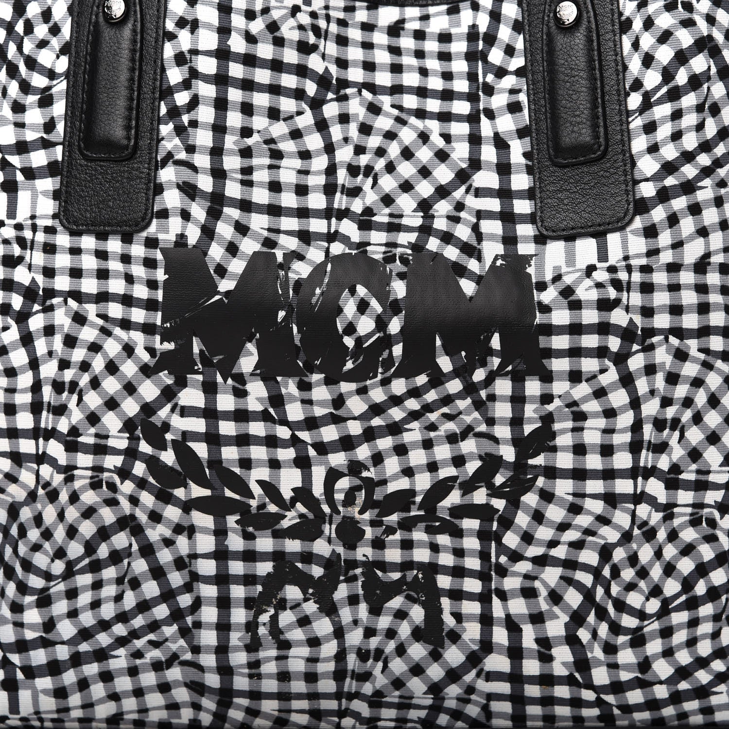 MCM Visetos Medium Liz Reversible Shopper Tote Black 10 of 10