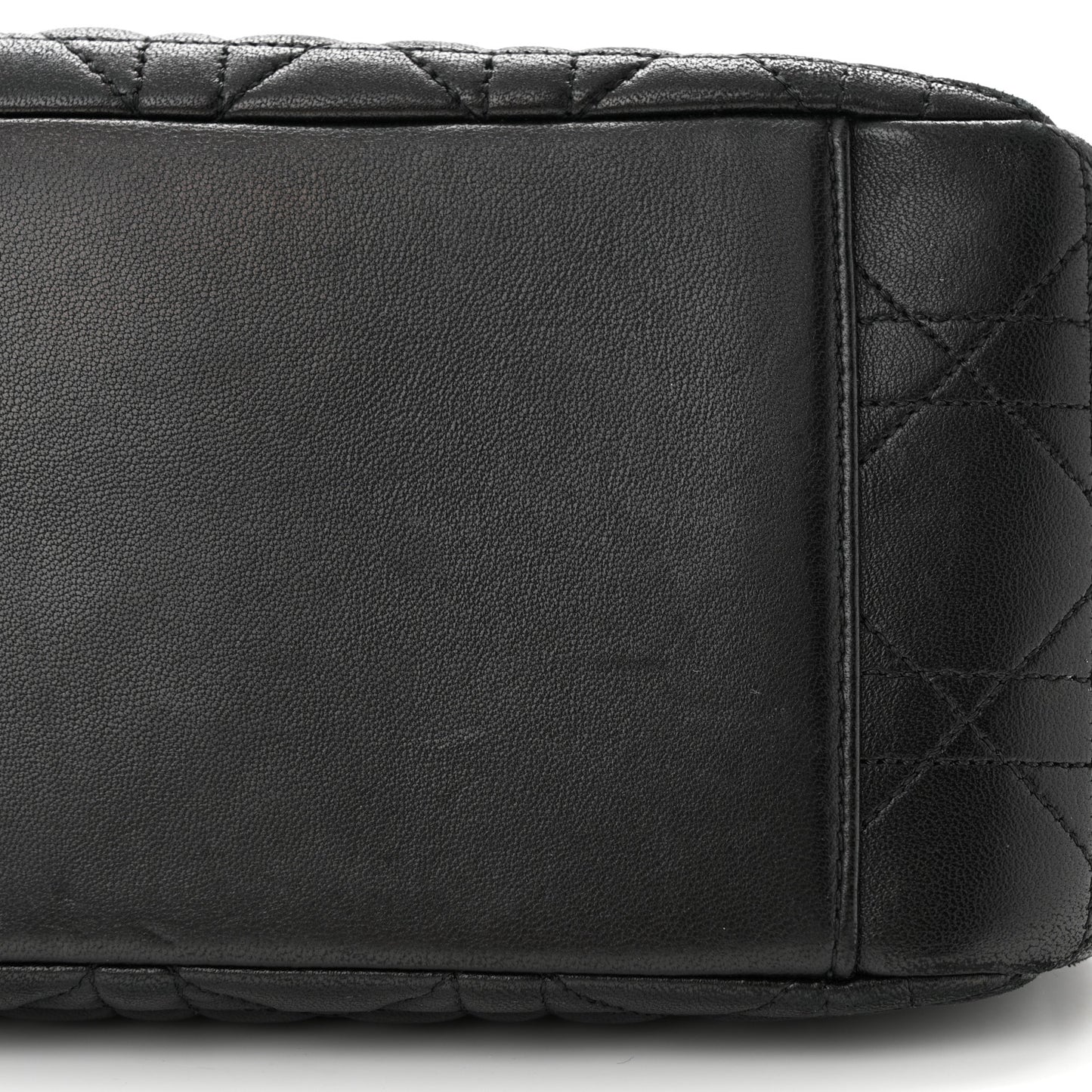 CHRISTIAN DIOR Lambskin Cannage Small Miss Dior Flap Black