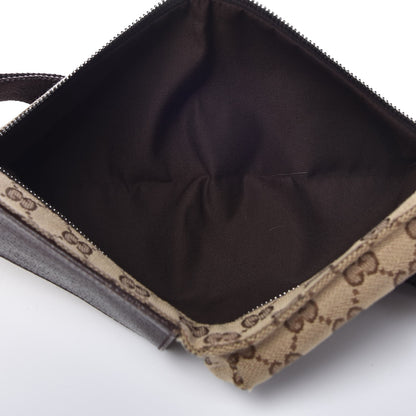 Gucci GG Monogram Double Pocket Belt Bag Dark Brown 5 of 13