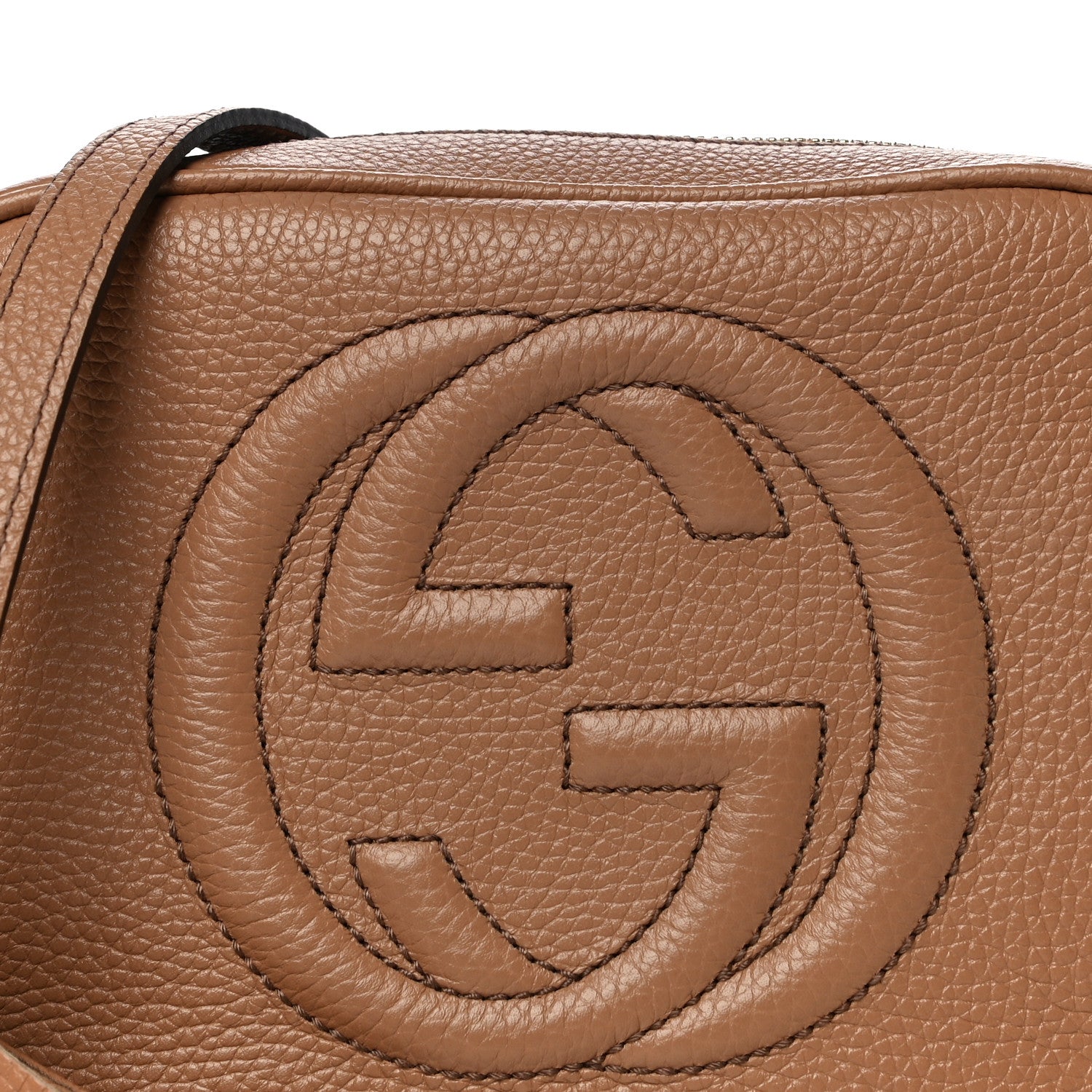 Gucci Pebbled Calfskin Small Soho Disco Bag Camelia 9 of 11