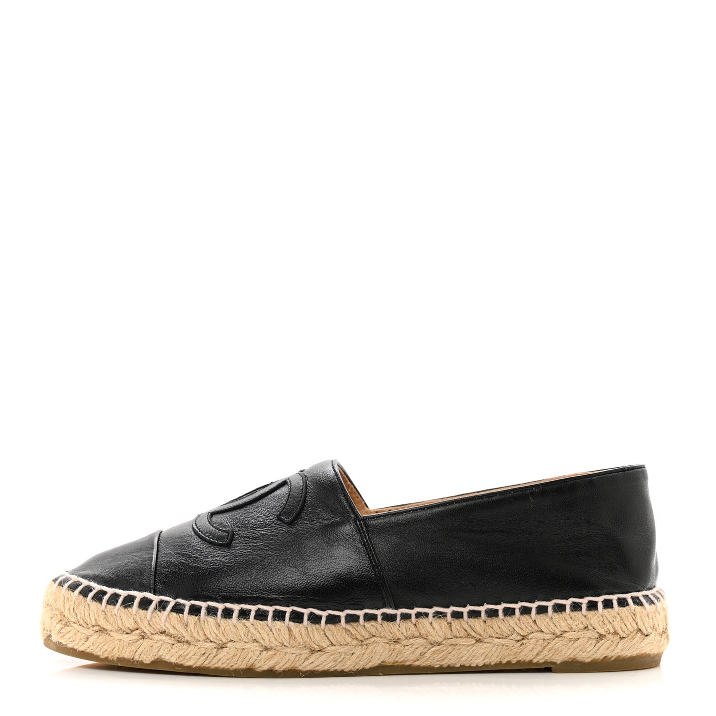 Lambskin CC Espadrilles 36 Black