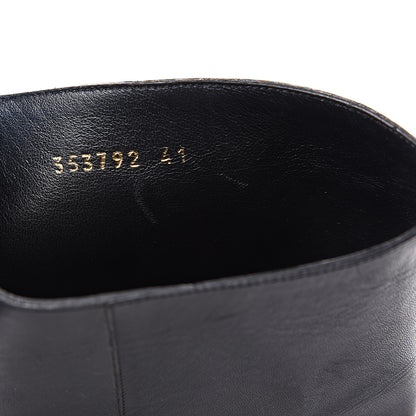 Gucci Calfskin Tess Horsebit Ankle Boots 41 Black 7 of 11