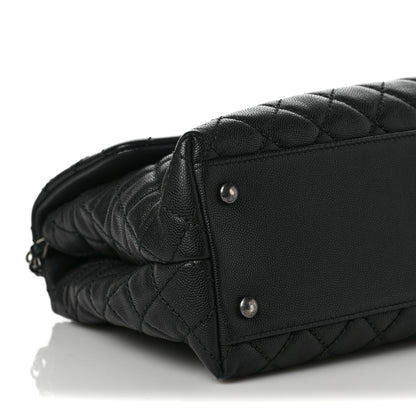 Chanel Caviar Quilted Medium Coco Handle Flap Black 8 of 9