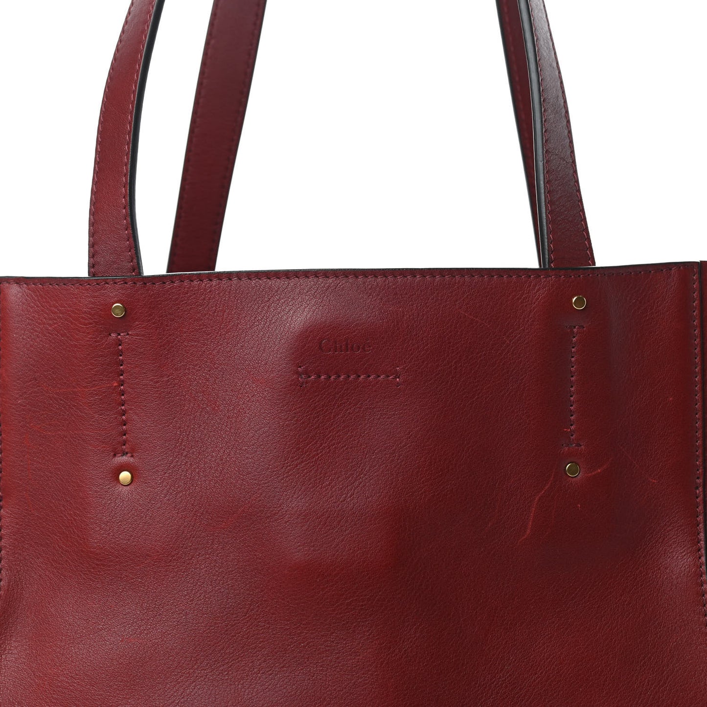 Smooth Calfskin Medium Milo Shopping Tote Sienna Red