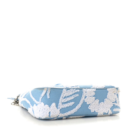 Prada Nylon Drill Logo Embroidered Re-Edition 2005 Shoulder Bag Celeste White 3 of 10