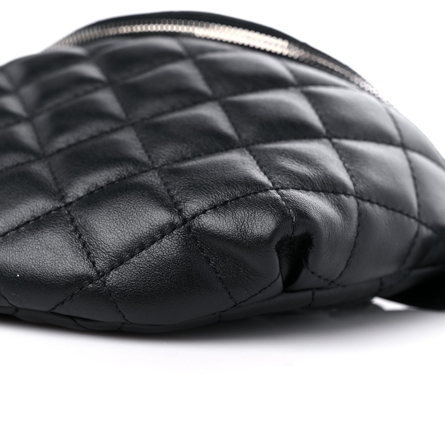Chanel Calfskin Quilted Waist Belt Bag Black 9 of 10