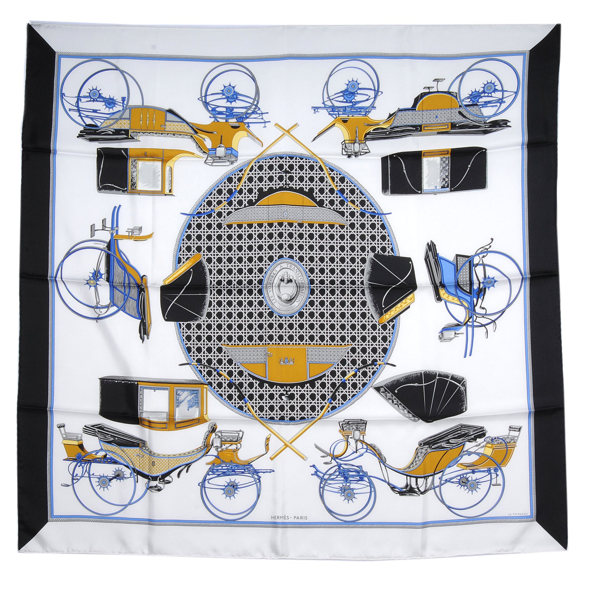 Hermes Silk Les Voitures Transformation Scarf 90 2 of 5