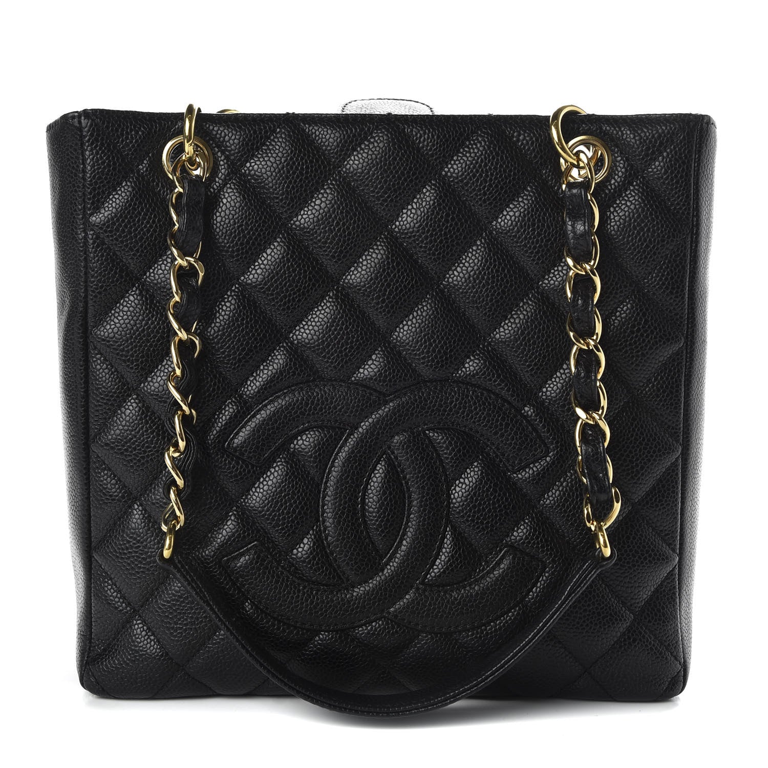 Chanel Caviar Quilted Petit Shopping Tote PST Black 1 of 10