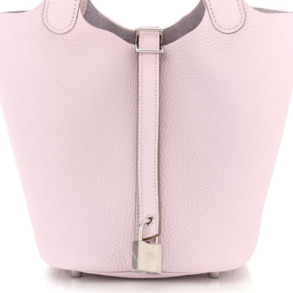 Hermes Taurillon Clemence Picotin Lock 18 PM Mauve Pale 8 of 11