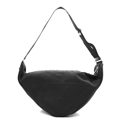 Prada Canapa Triangle Shoulder Bag Black 1 of 11