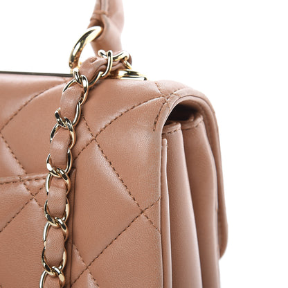Chanel Lambskin Quilted Small Trendy CC Flap Dual Handle Bag Camel 12 of 20