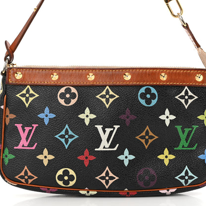 Louis Vuitton Monogram Multicolor Pochette Accessories Black 8 of 13