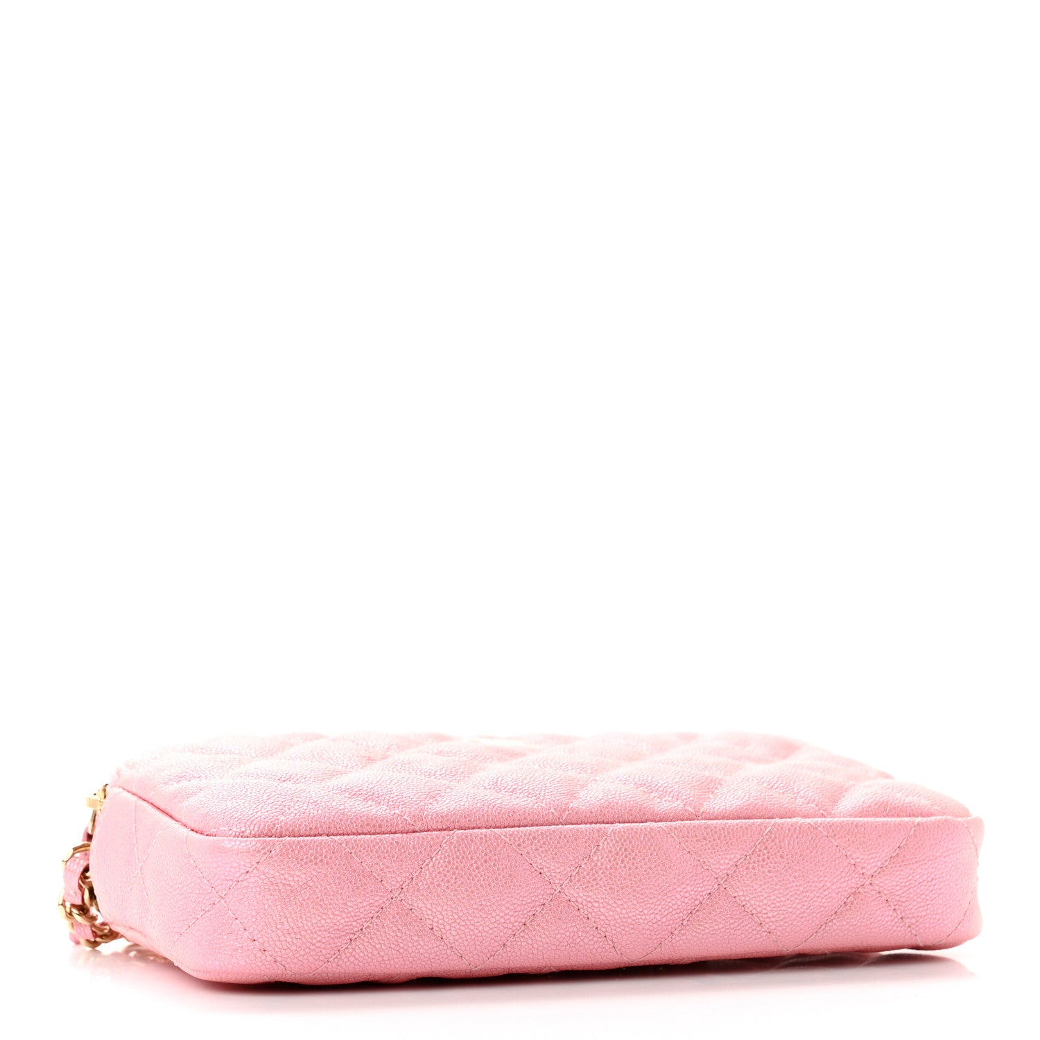 Chanel Iridescent Caviar Quilted Small Clutch With Chain Pink 4 of 16