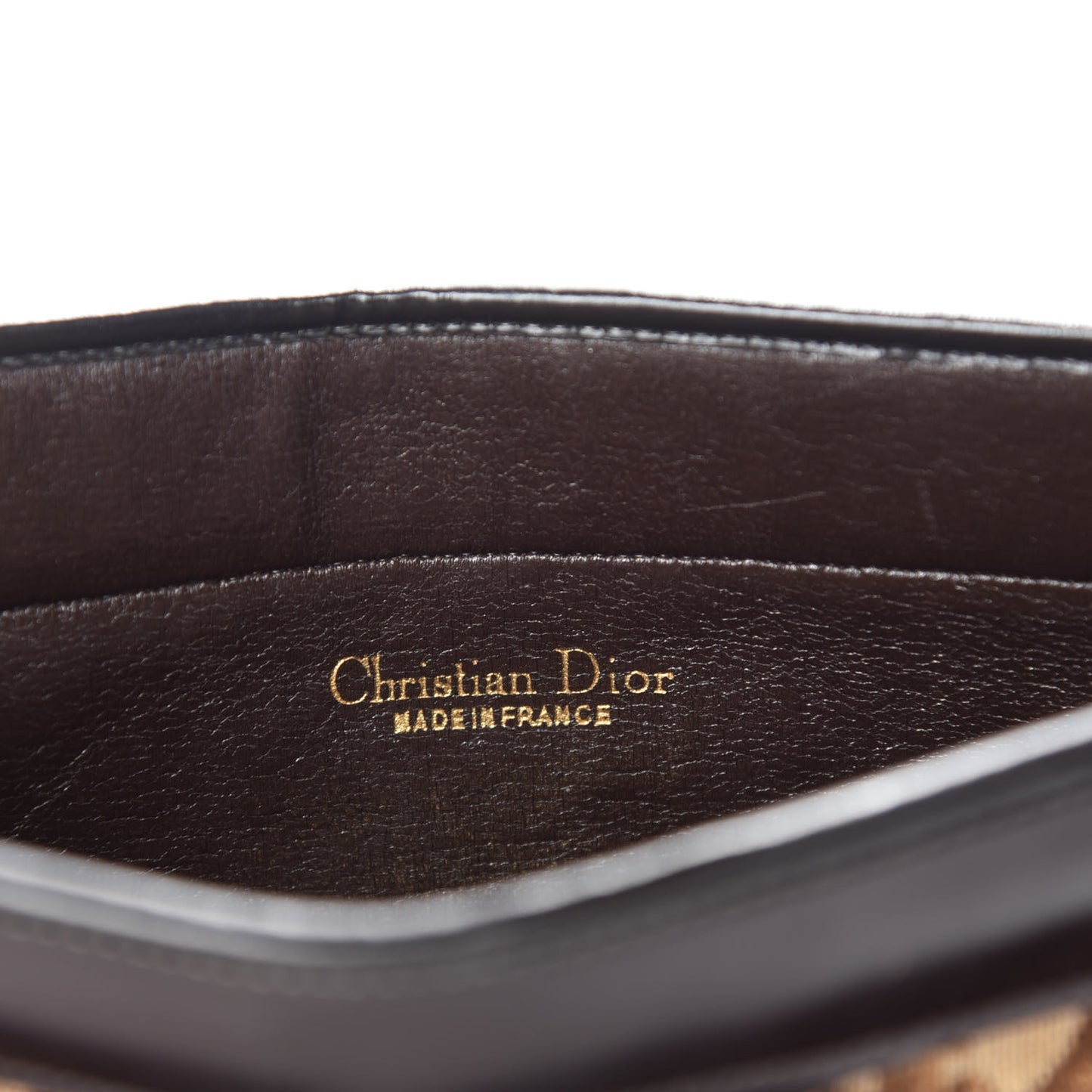Monogram Chain Clutch Brown