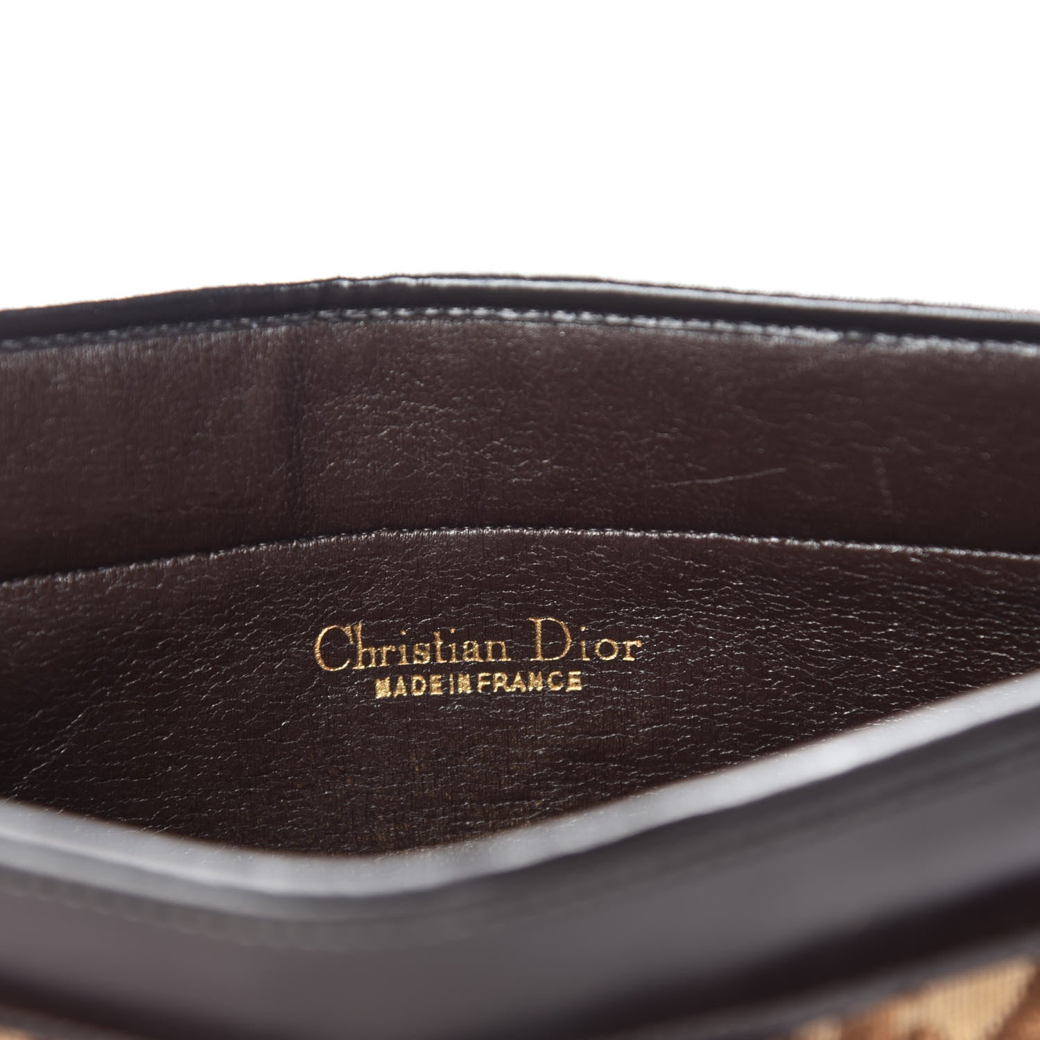 Christian Dior Monogram Chain Clutch Brown 13 of 14