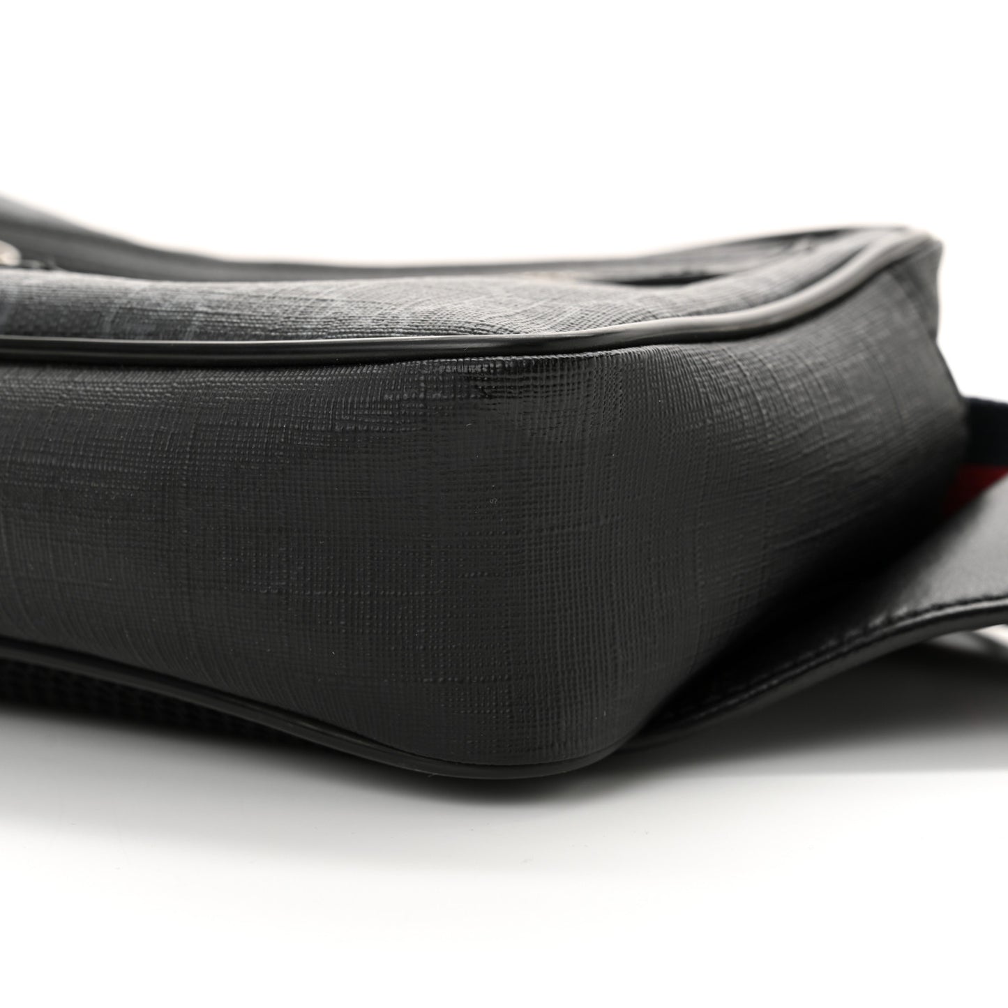 Soft GG Supreme Monogram Web Belt Bag Black Grey