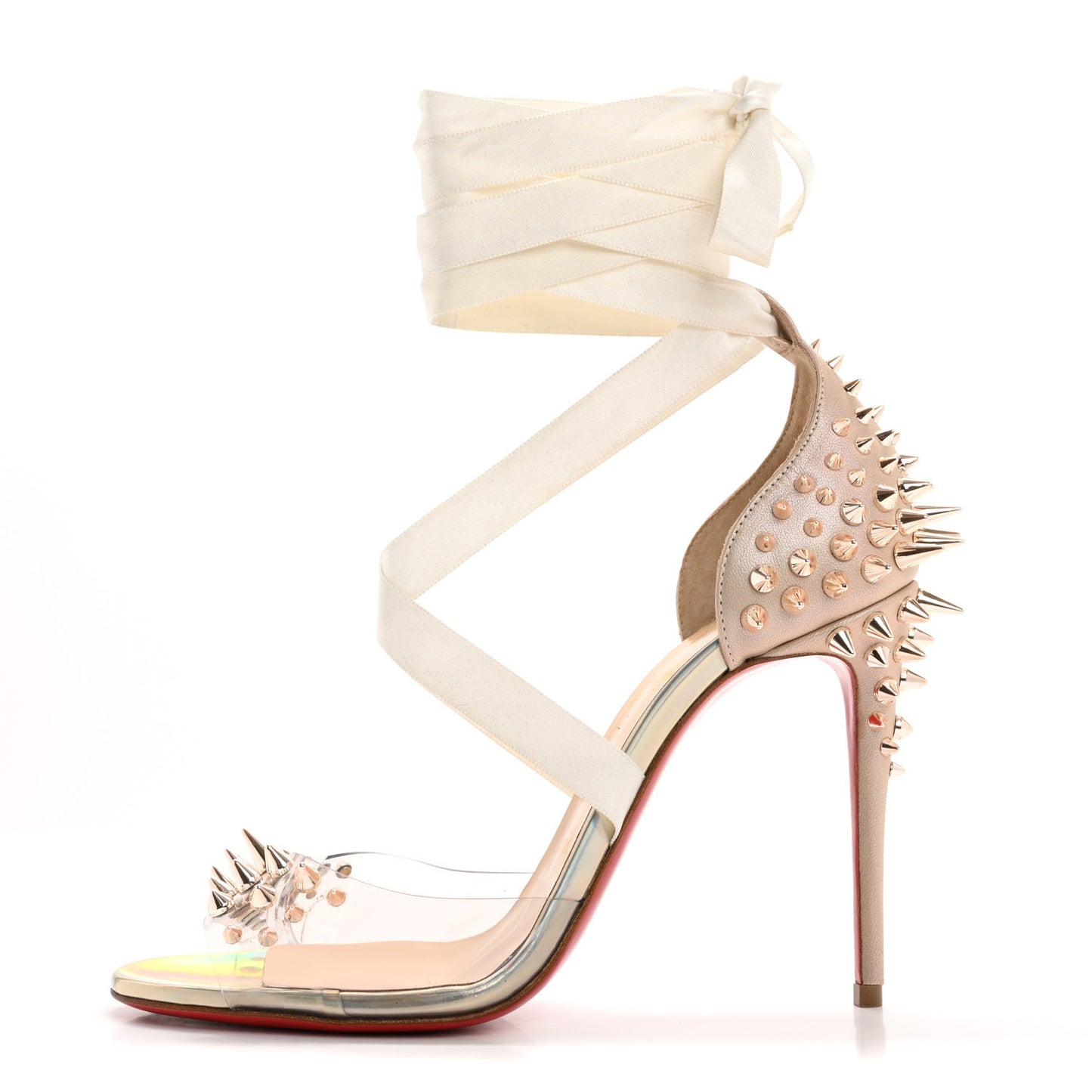 PVC Specchio Nappa Laser Barbarissima Sandals 36.5 Nude