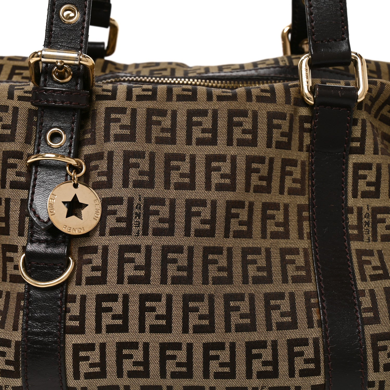 Fendi Zucchino Boston Brown 7 of 9