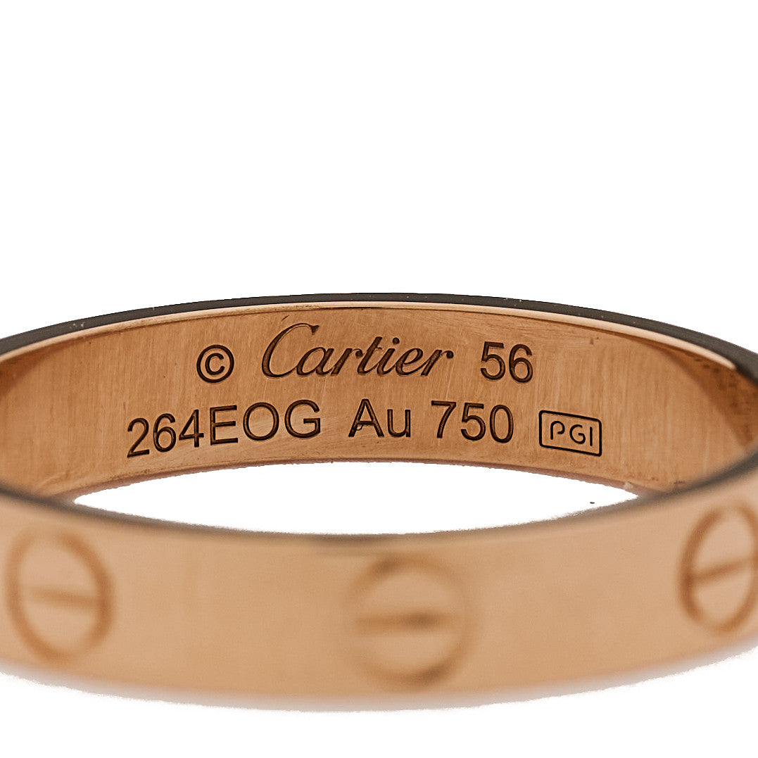 Cartier 18K Pink Gold 3.5mm LOVE Wedding Band Ring 56 7.5 4 of 4