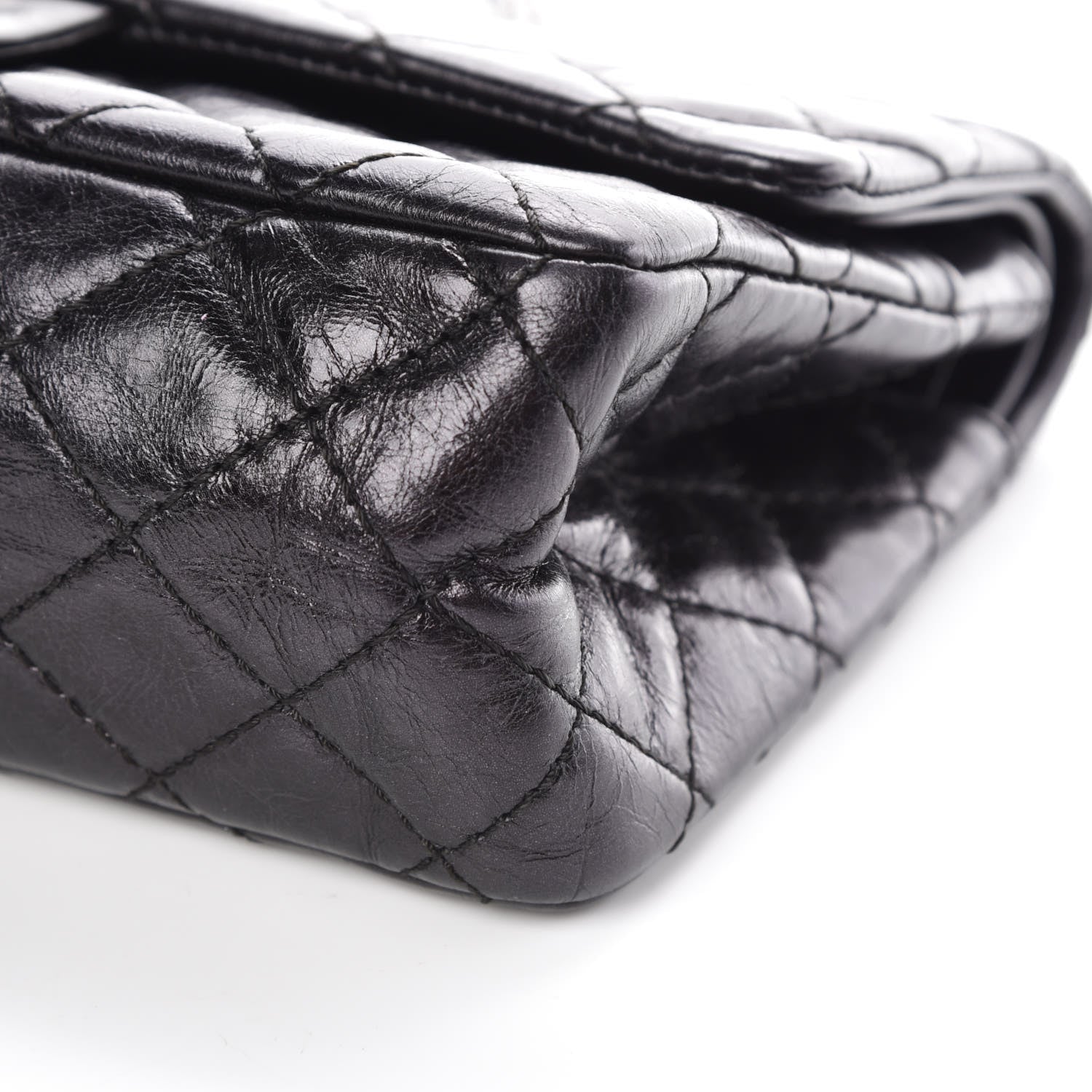 Chanel Metallic Aged Calfskin Quilted 2.55 Reissue 225 Flap Black 10 of 11