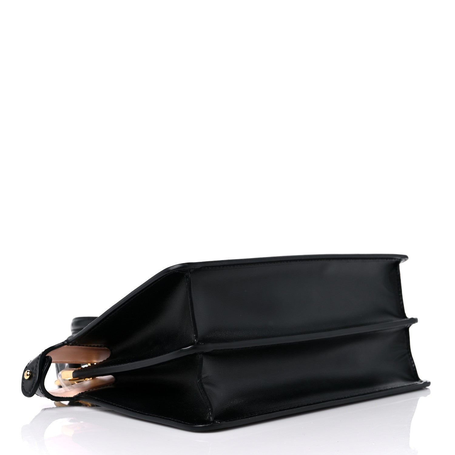 Fendi Vitello King Luxor Shiny Nappa Medium Peekaboo I SEE U East West Satchel Black Light Rose 4 of 8