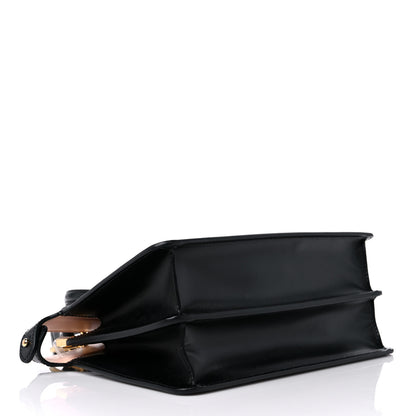 Fendi Vitello King Luxor Shiny Nappa Medium Peekaboo I SEE U East West Satchel Black Light Rose 4 of 8