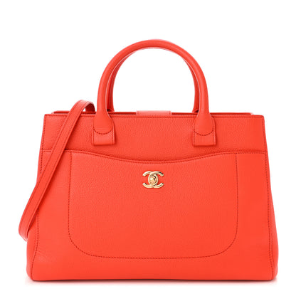 Chanel Grained Calfskin Small Neo Executive Shopper Tote Red 1 of 12
