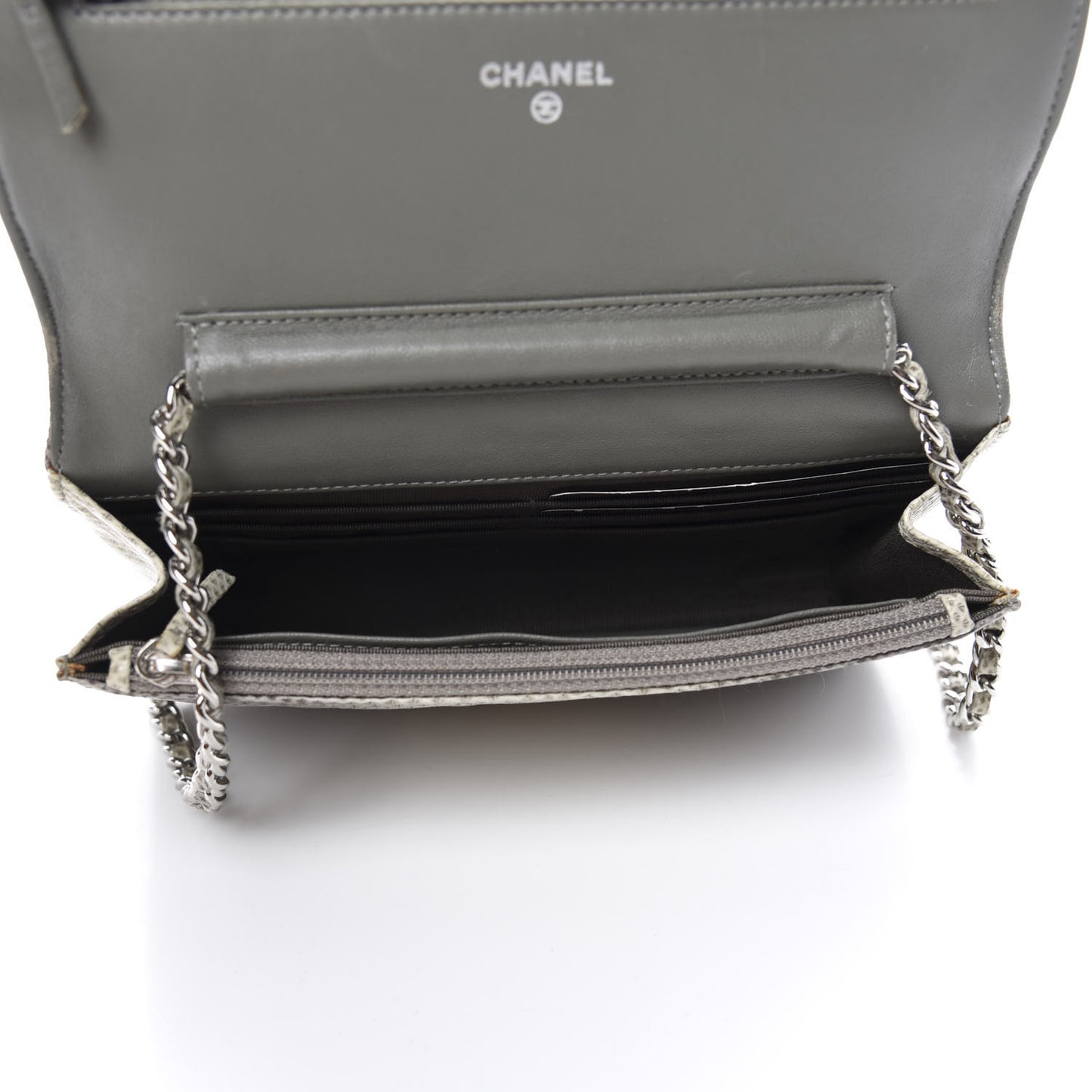 Lizard Ombre Wallet on Chain WOC Grey