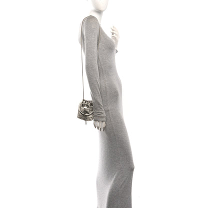 Jimmy Choo Satin Crystal Embellished Micro Bon Bon Bag Silver 2 of 10