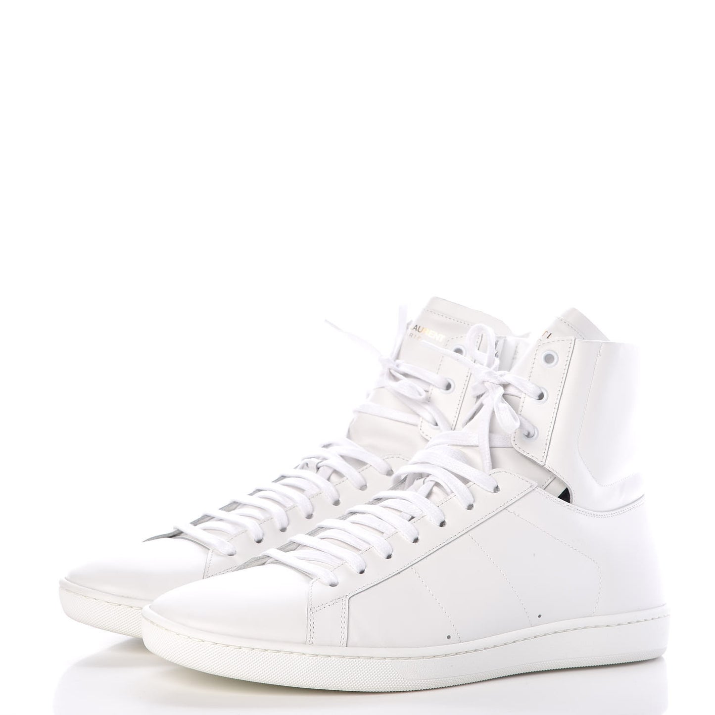 Calfskin Mens Court Classic SL/01H High Top Sneakers 45 White