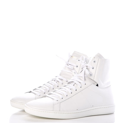 Saint Laurent Calfskin Mens Court Classic SL/01H High Top Sneakers 45 White 3 of 9