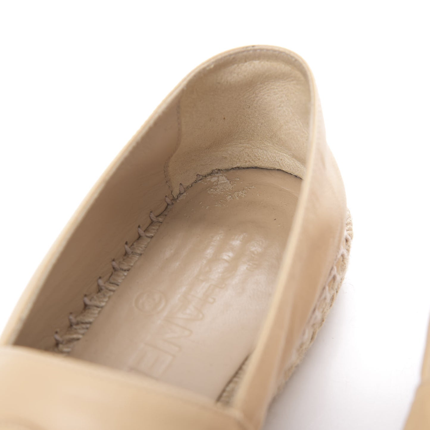 Lambskin CC Espadrilles 37 Beige Black