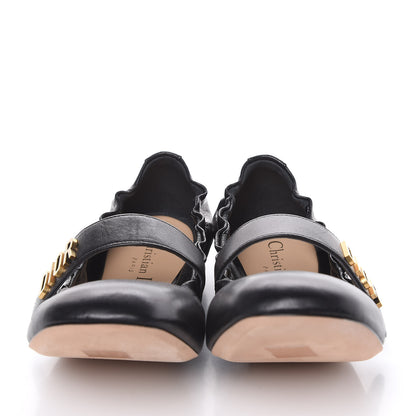 Christian Dior Lambskin Baby-D Ballet Flats 38 Black 2 of 10