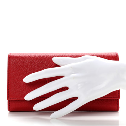 Gucci Cellarius Calfskin Soho Continental Wallet Vibrant Red 2 of 9