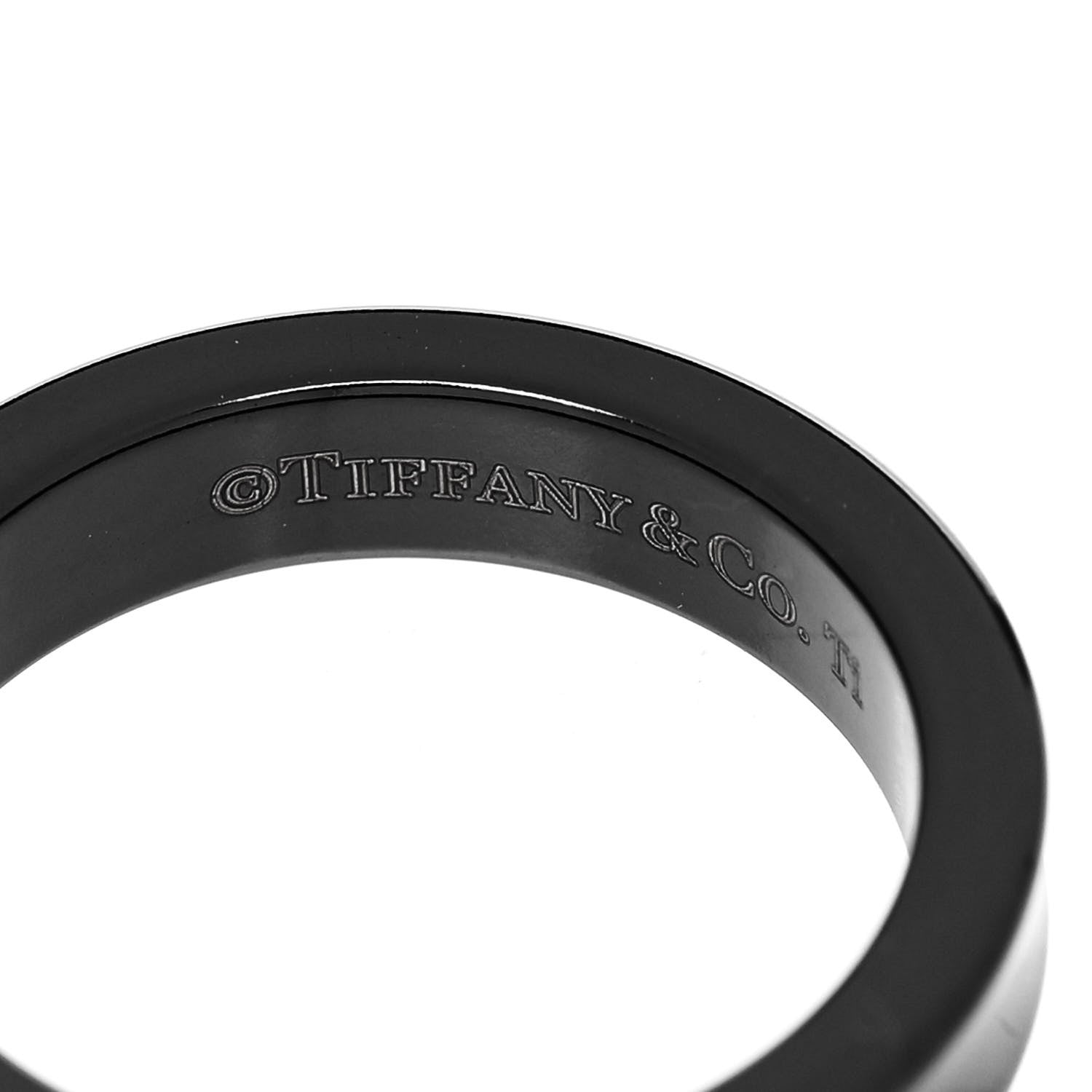 Tiffany Titanium 4mm Narrow 1837 Ring 49 4.75 4 of 5