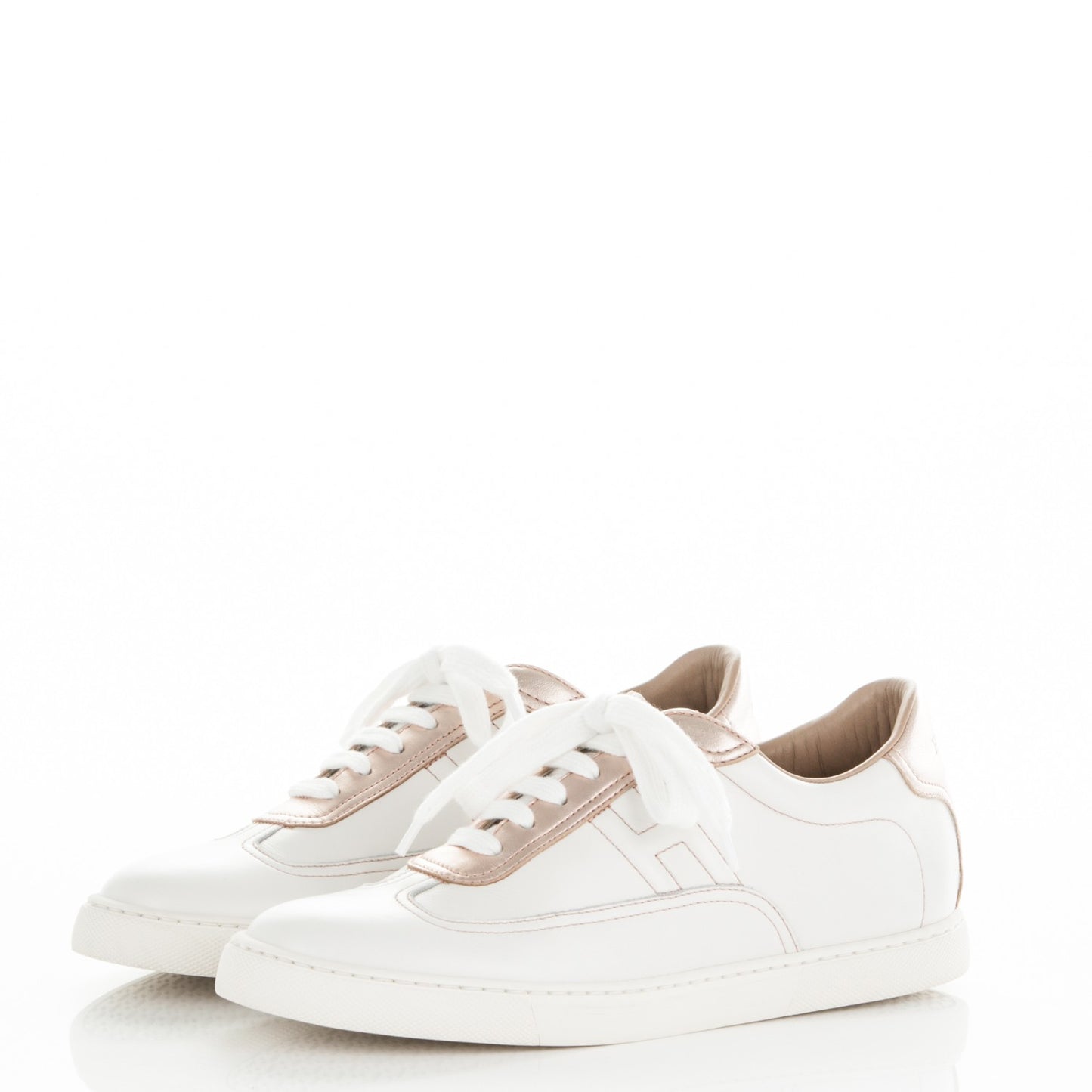 Swift Nappa Quicker Sneakers 37.5 Blanc Or Rose