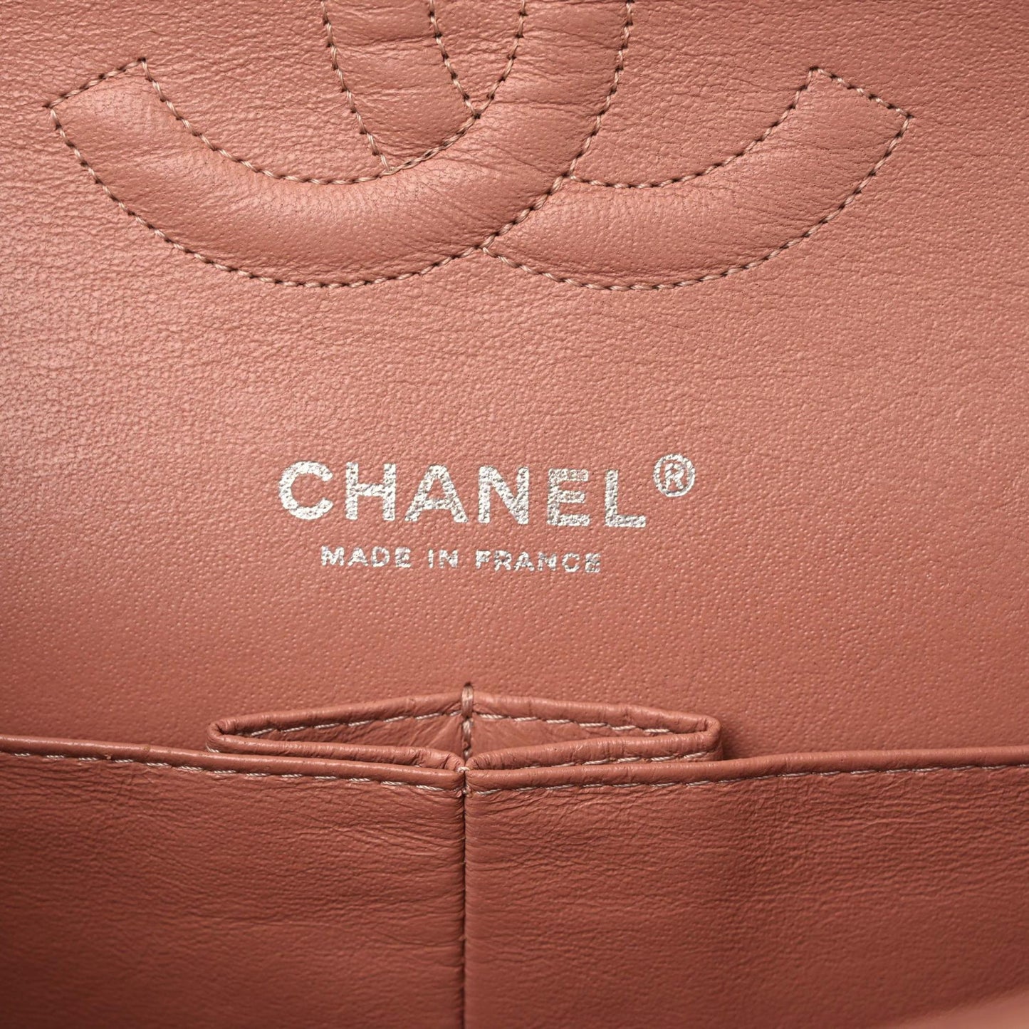 Lambskin Quilted Medium Double Flap Light Pink