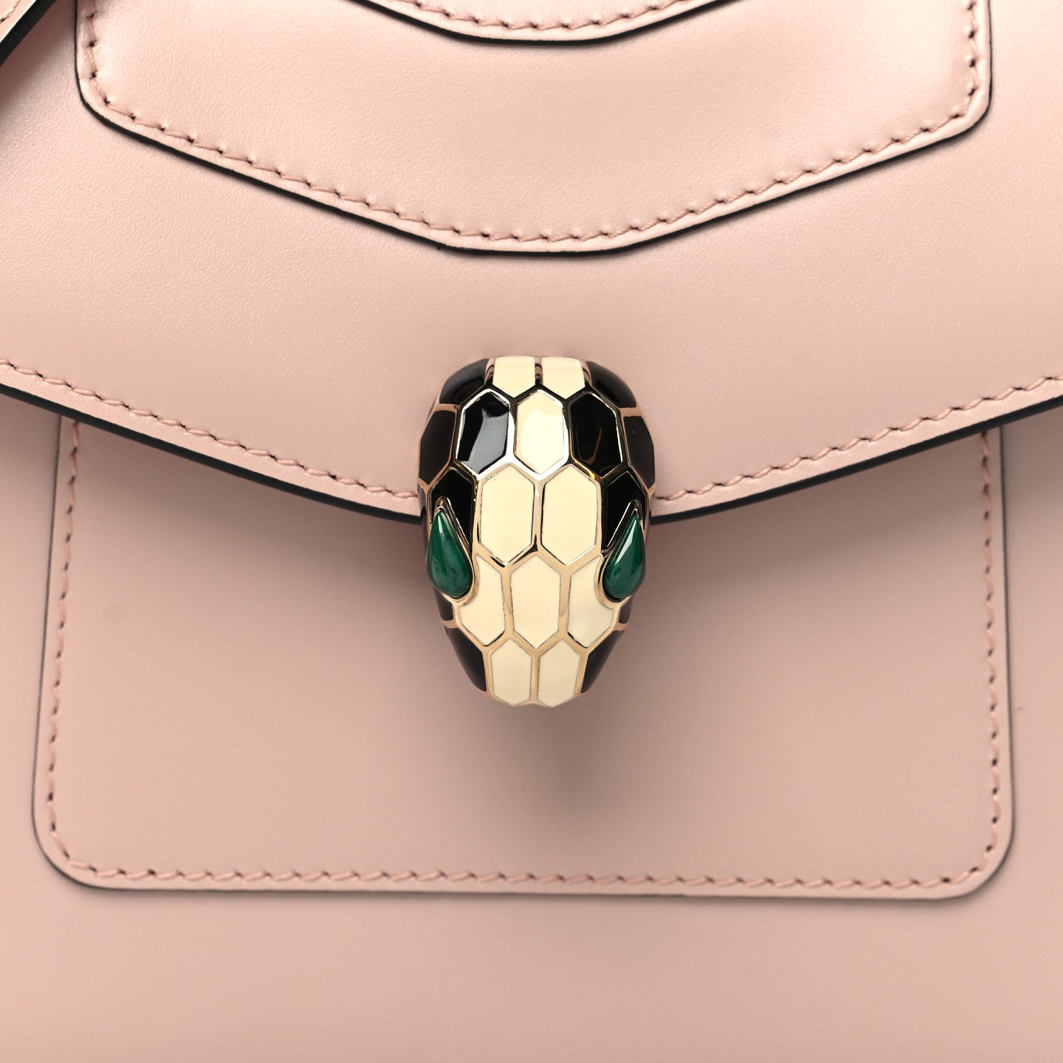 Bulgari Calfskin Serpenti Forever Top Handle Crystal Rose 8 of 10
