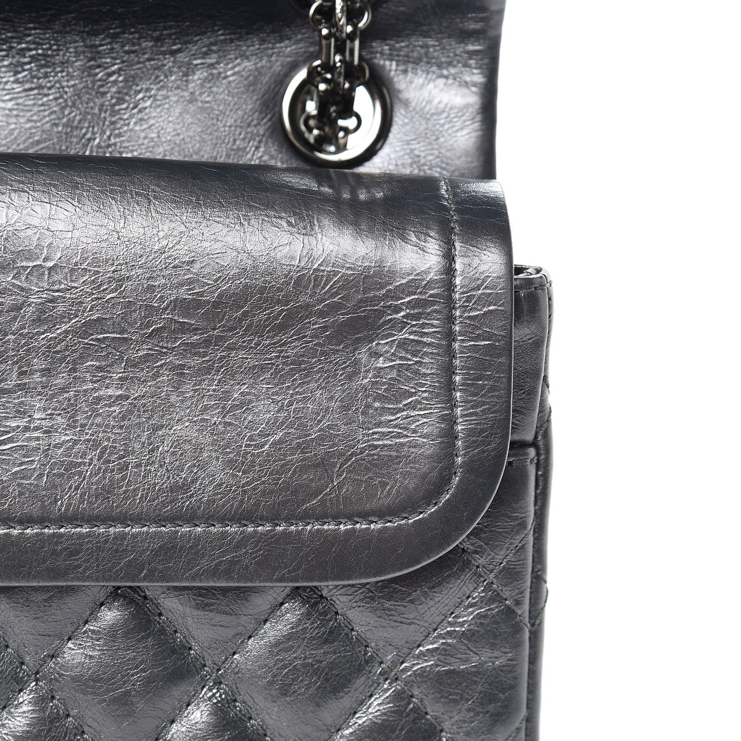 Chanel Metallic Aged Calfskin Quilted 2.55 Reissue 225 Flap Grey 14 of 14