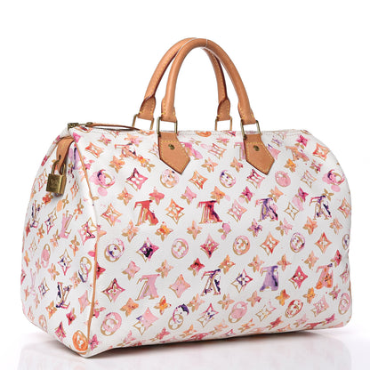 Louis Vuitton Watercolor Aquarelle Speedy 35 White 3 of 19