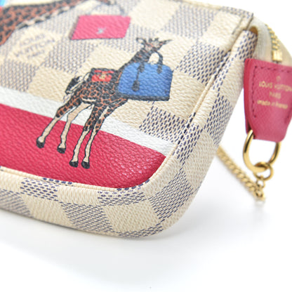 Louis Vuitton Damier Azur 2017 Christmas Animation Mini Pochette Accessories 9 of 11