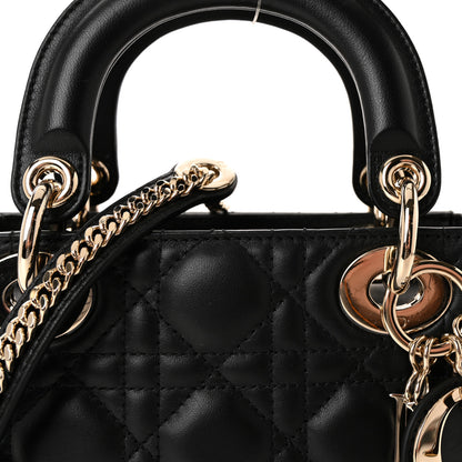 Christian Dior Lambskin Cannage Mini Lady Dior Black 7 of 10